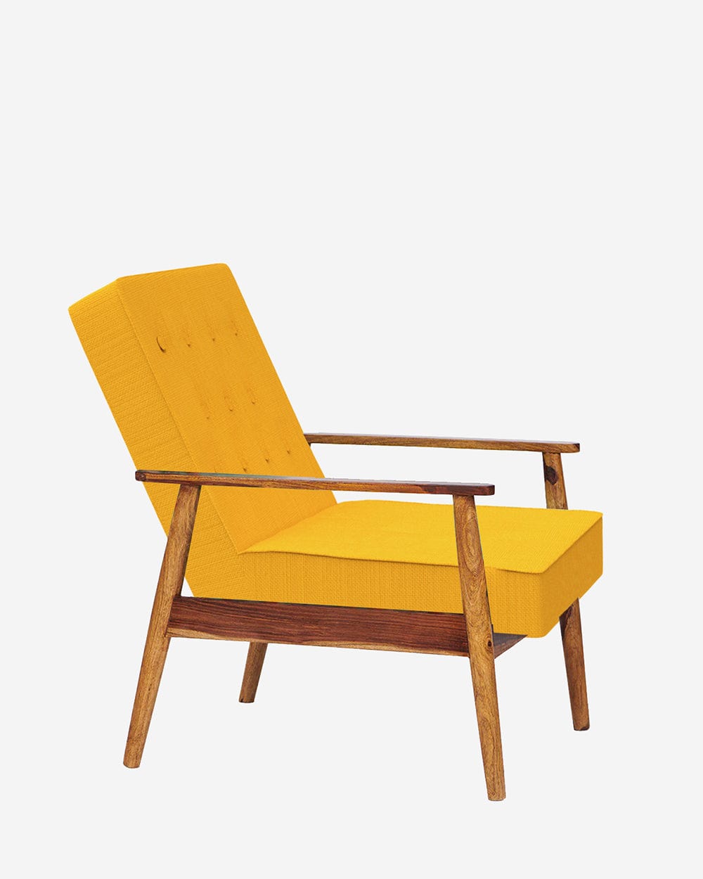 Chumbak Memsaab Arm Chair - Sahara Mustard