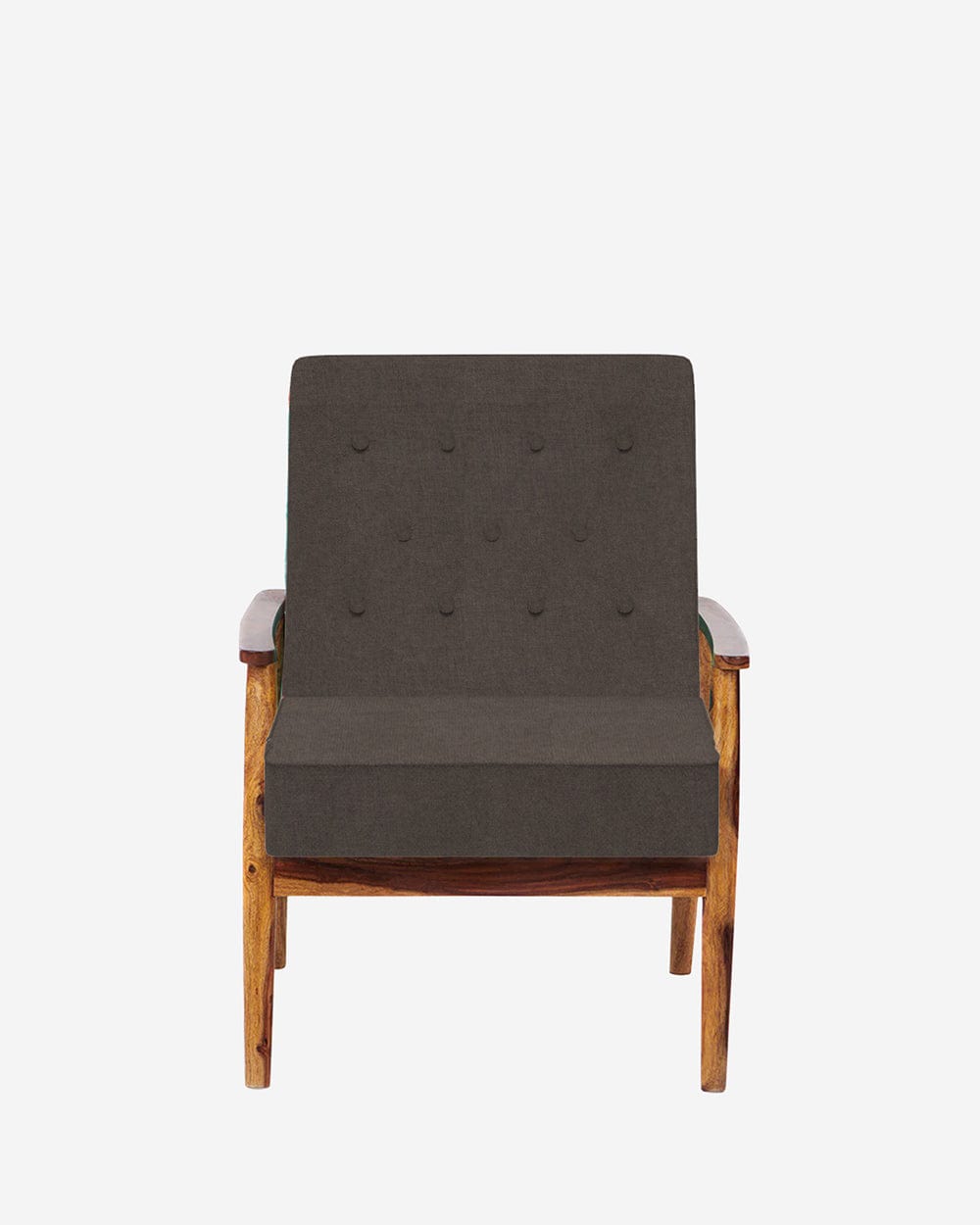 Chumbak Memsaab Arm Chair - Brown Coal