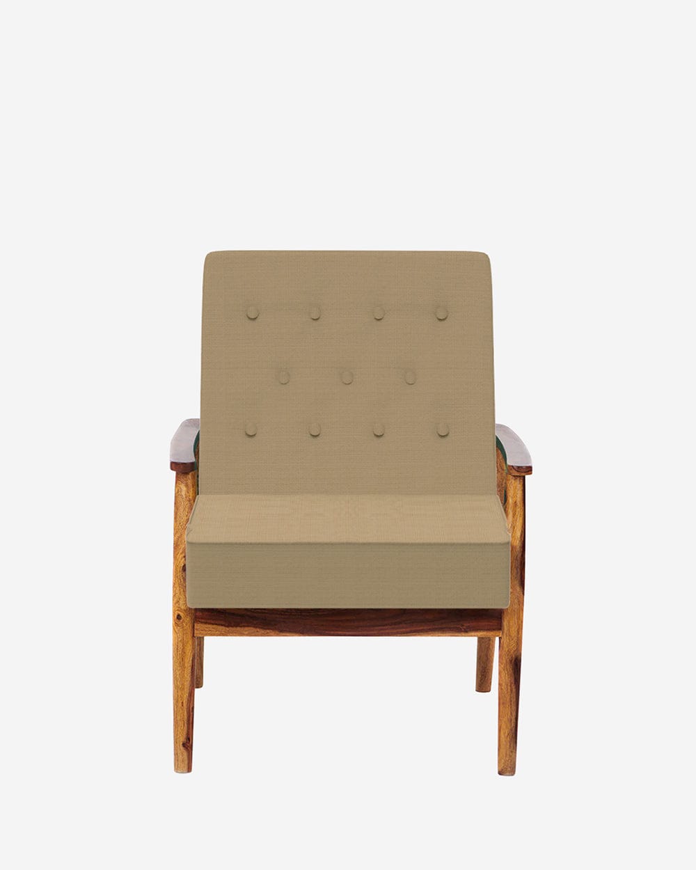 Chumbak Memsaab Arm Chair - Beach Beige