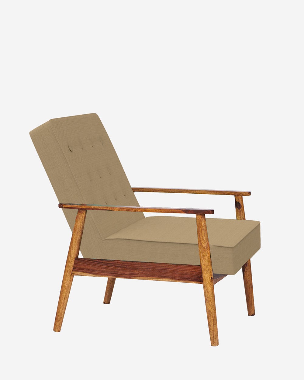 Chumbak Memsaab Arm Chair - Beach Beige