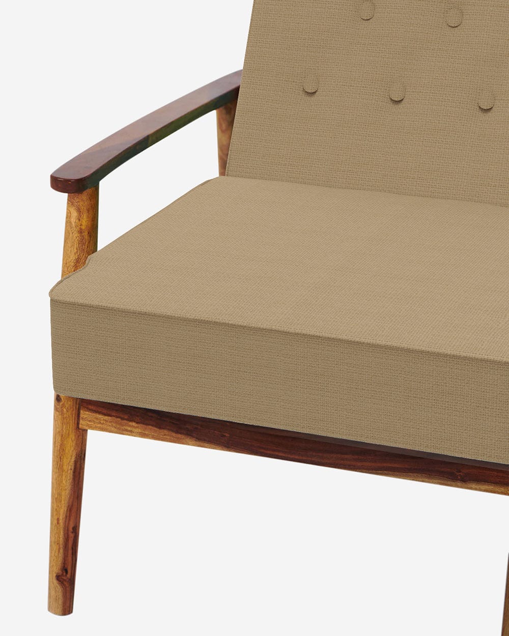 Chumbak Memsaab Arm Chair - Beach Beige