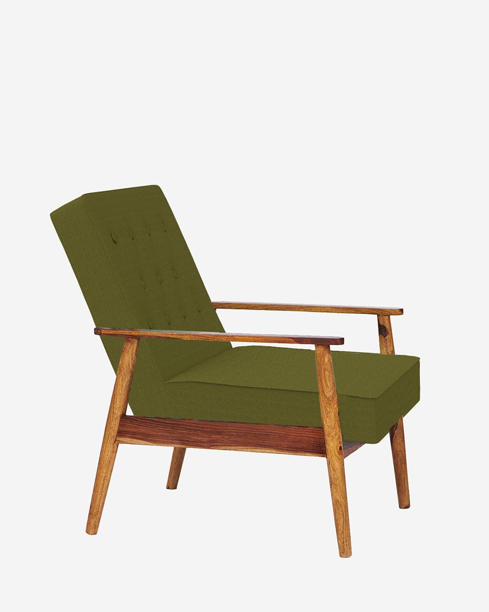 Chumbak Memsaab Arm Chair - Savanna Green