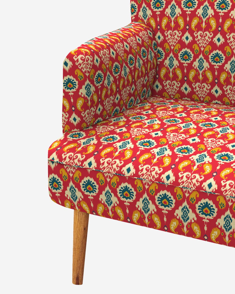Chumbak Jodhpur Love Seat - Red Ikkat