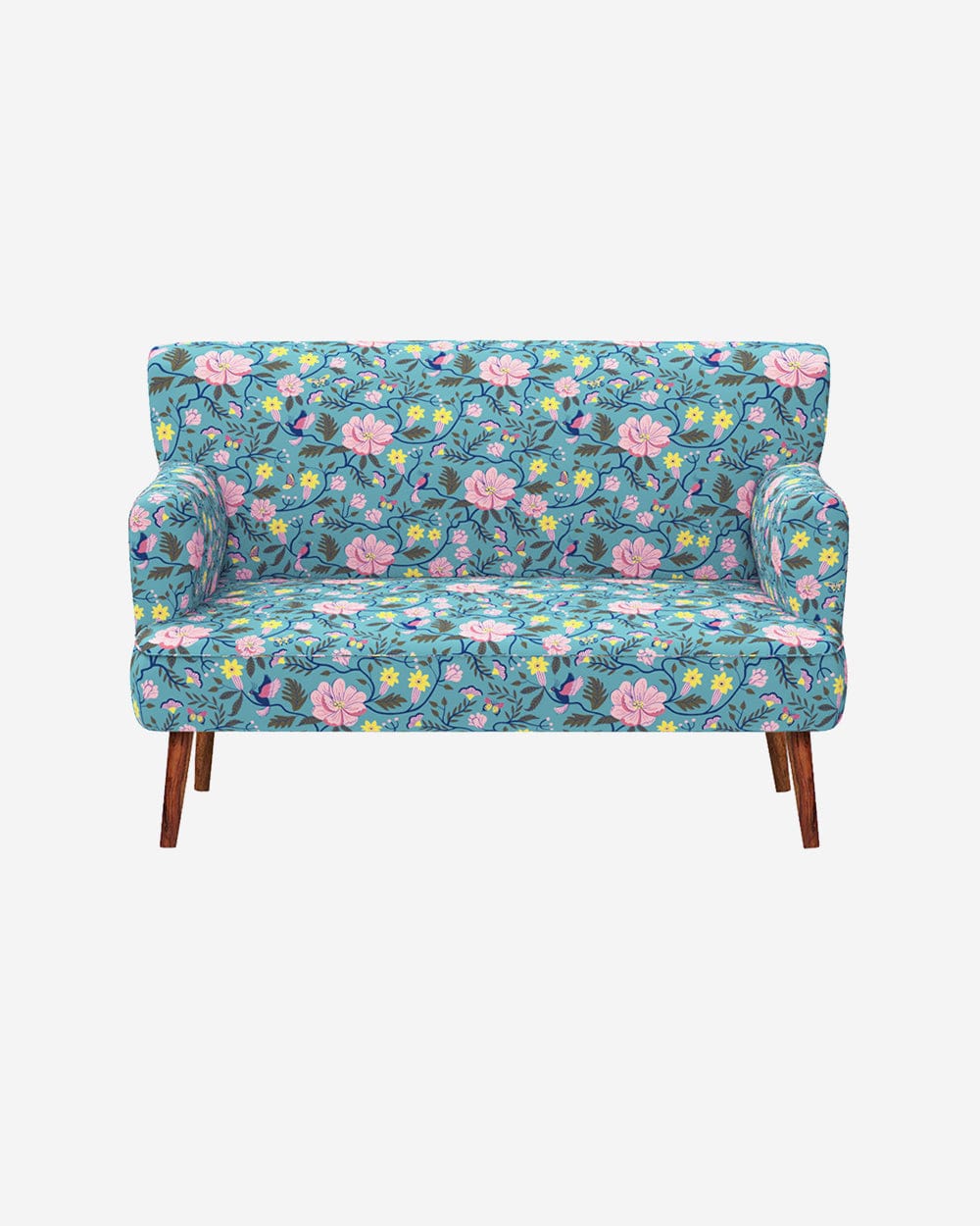 Chumbak Jodhpur Love Seat - Spring Bloom Teal