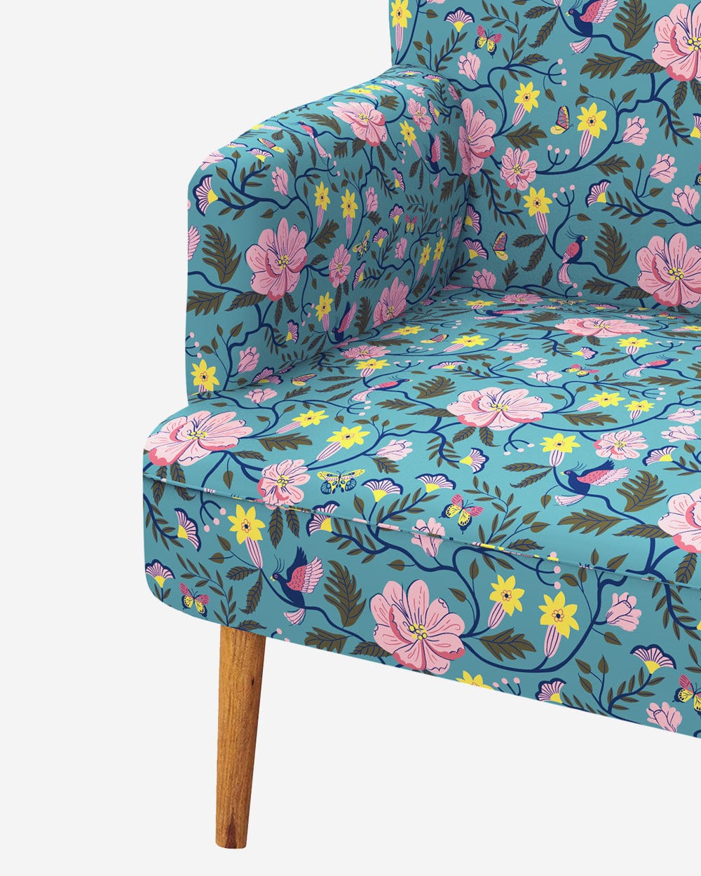 Chumbak Jodhpur Love Seat - Spring Bloom Teal