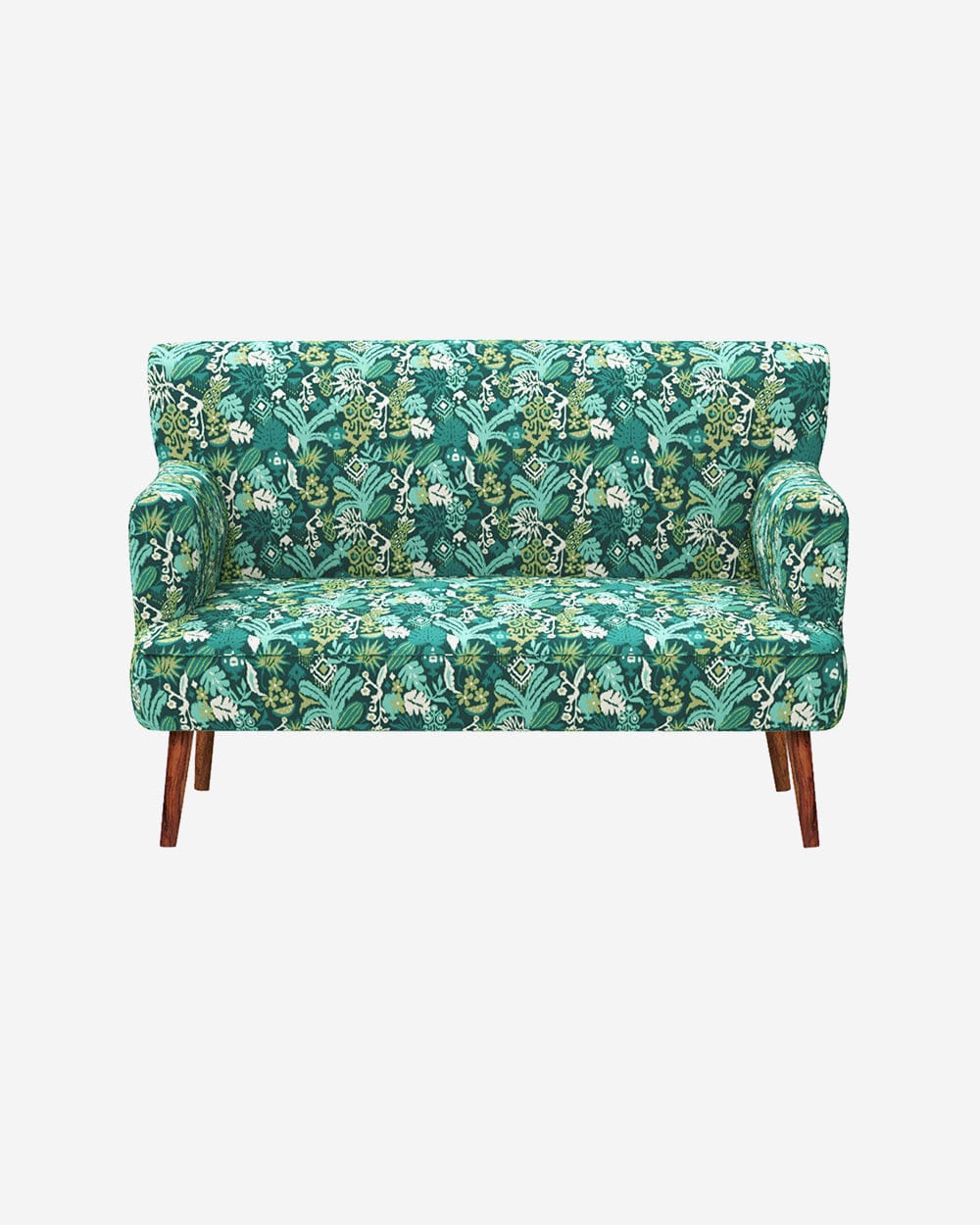 Chumbak Jodhpur Love Seat - Tropical Ikkat Green