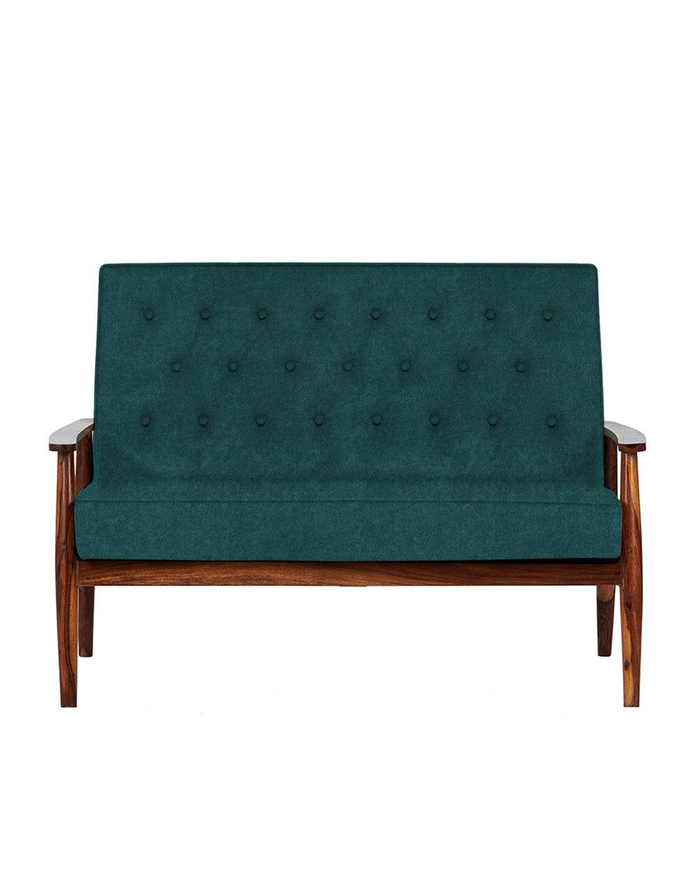 Chumbak Memsaab Love Seat - Dark Green Velvet