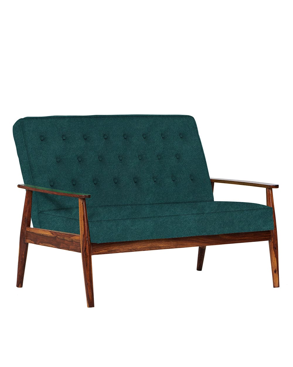 Chumbak Memsaab Love Seat - Dark Green Velvet