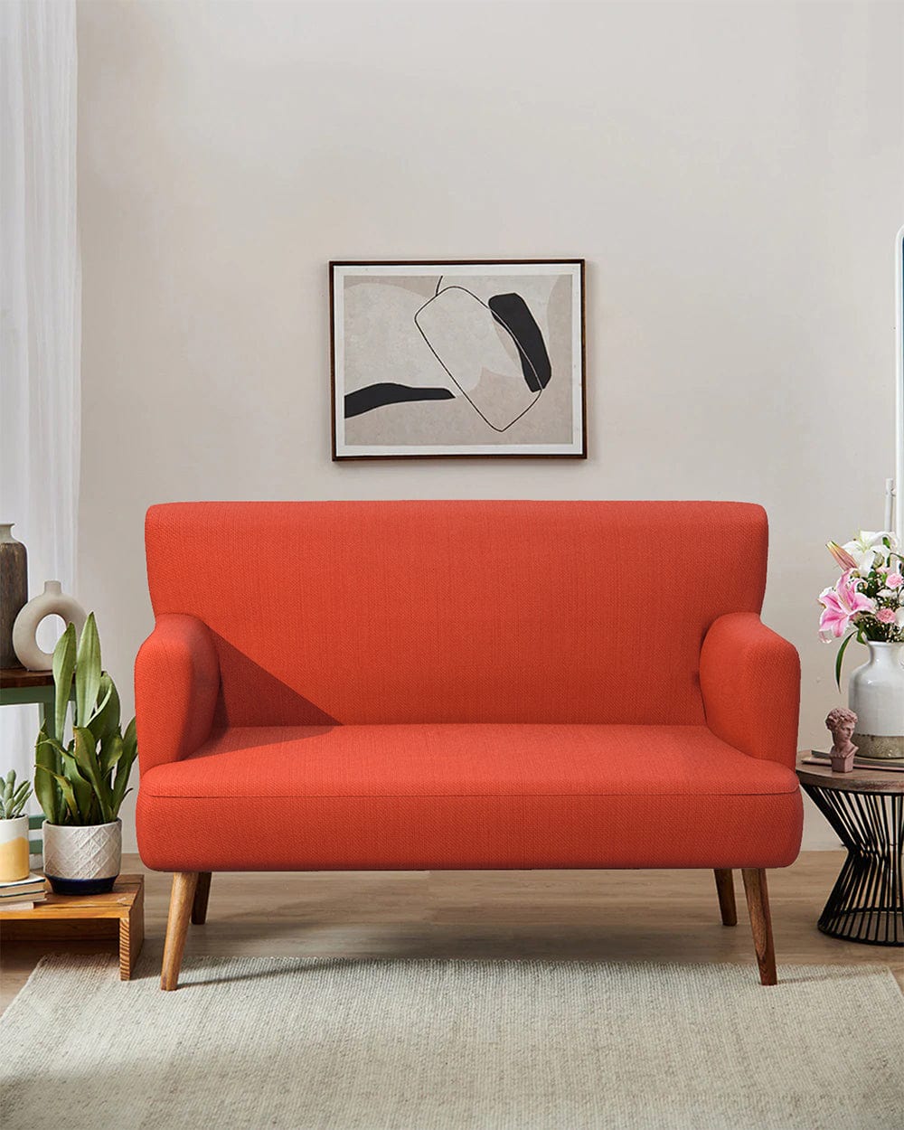 Chumbak Jodhpur Love Seat - Carribean Coral