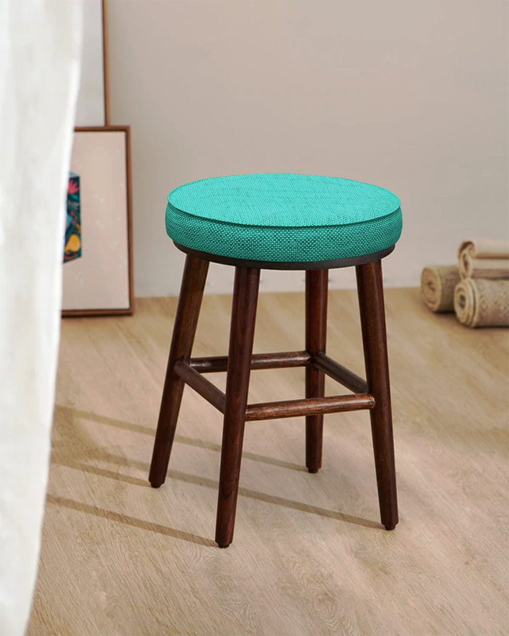 Chumbak English Cafe Stool - Maldivian Teal