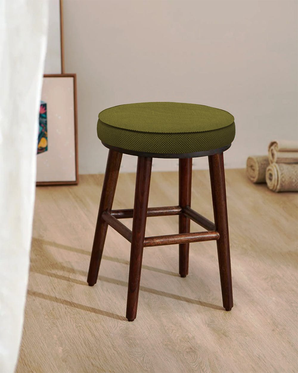Chumbak English Cafe Stool - Savanna Green