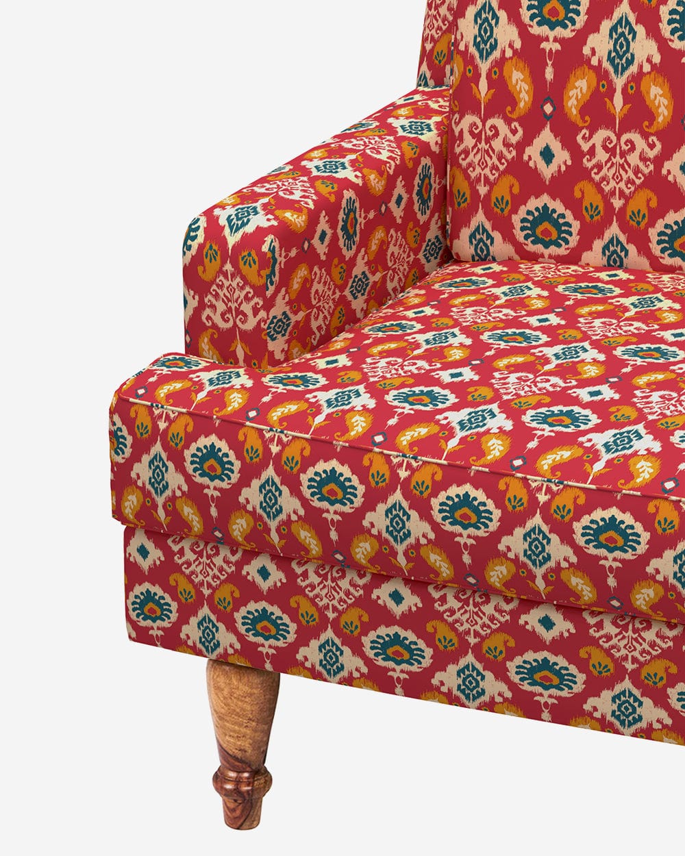 Chumbak Nawab Couch - Red Ikkat