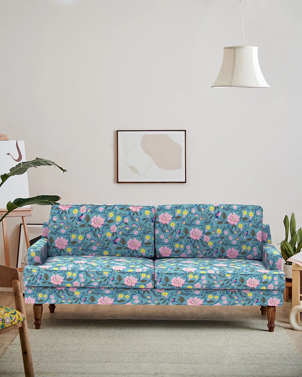 Chumbak Nawab Couch - Spring Bloom Teal
