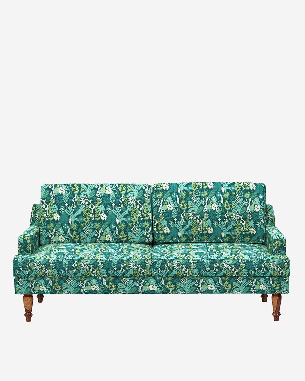 Chumbak Nawab Couch - Tropical Ikkat Green