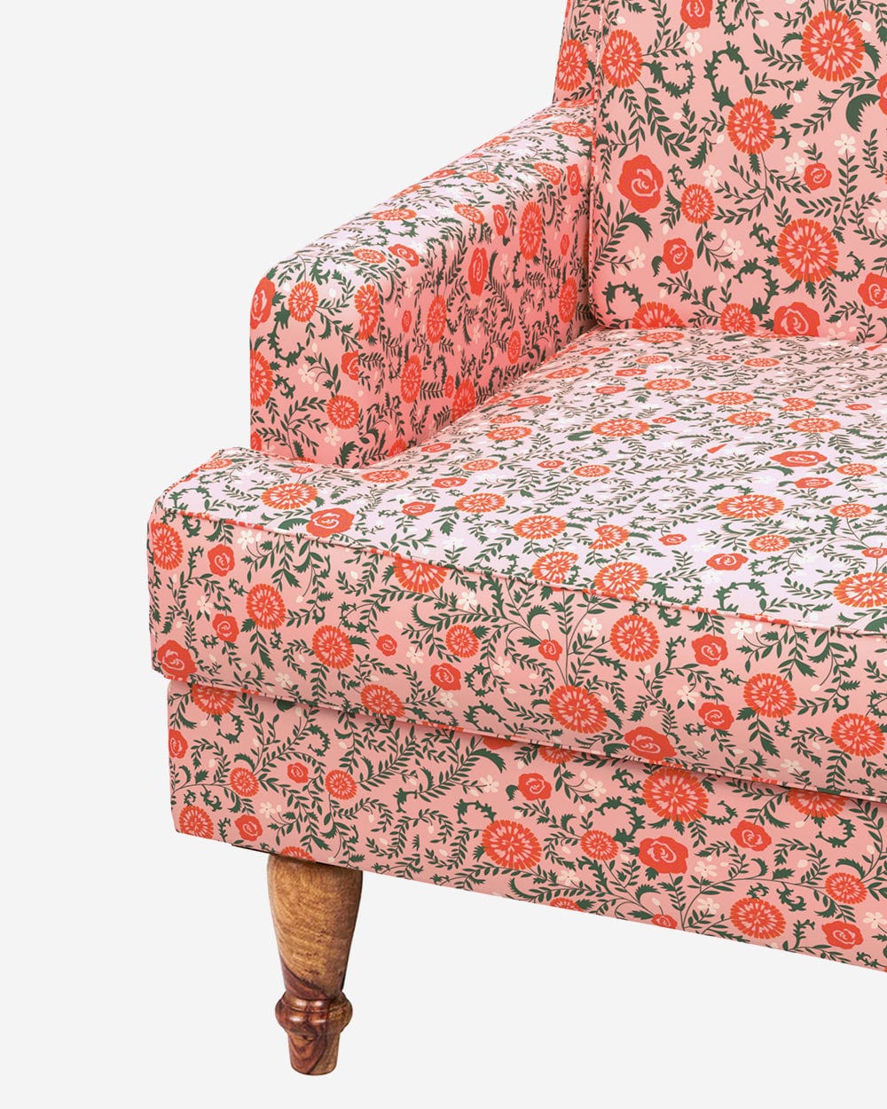 Chumbak Nawab Couch - Earthy Florals Peach