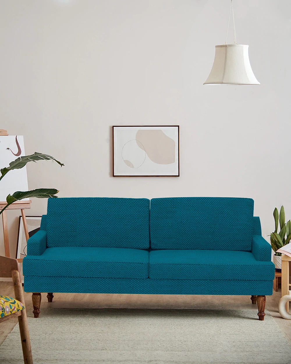 Chumbak Nawab Couch - Mediterranian Blue