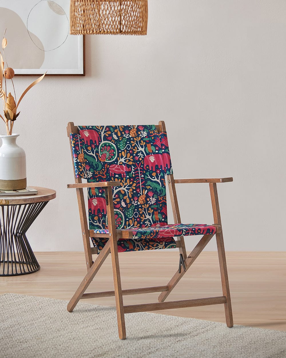 Chumbak Bistro Folding Chair-Gond Tribal