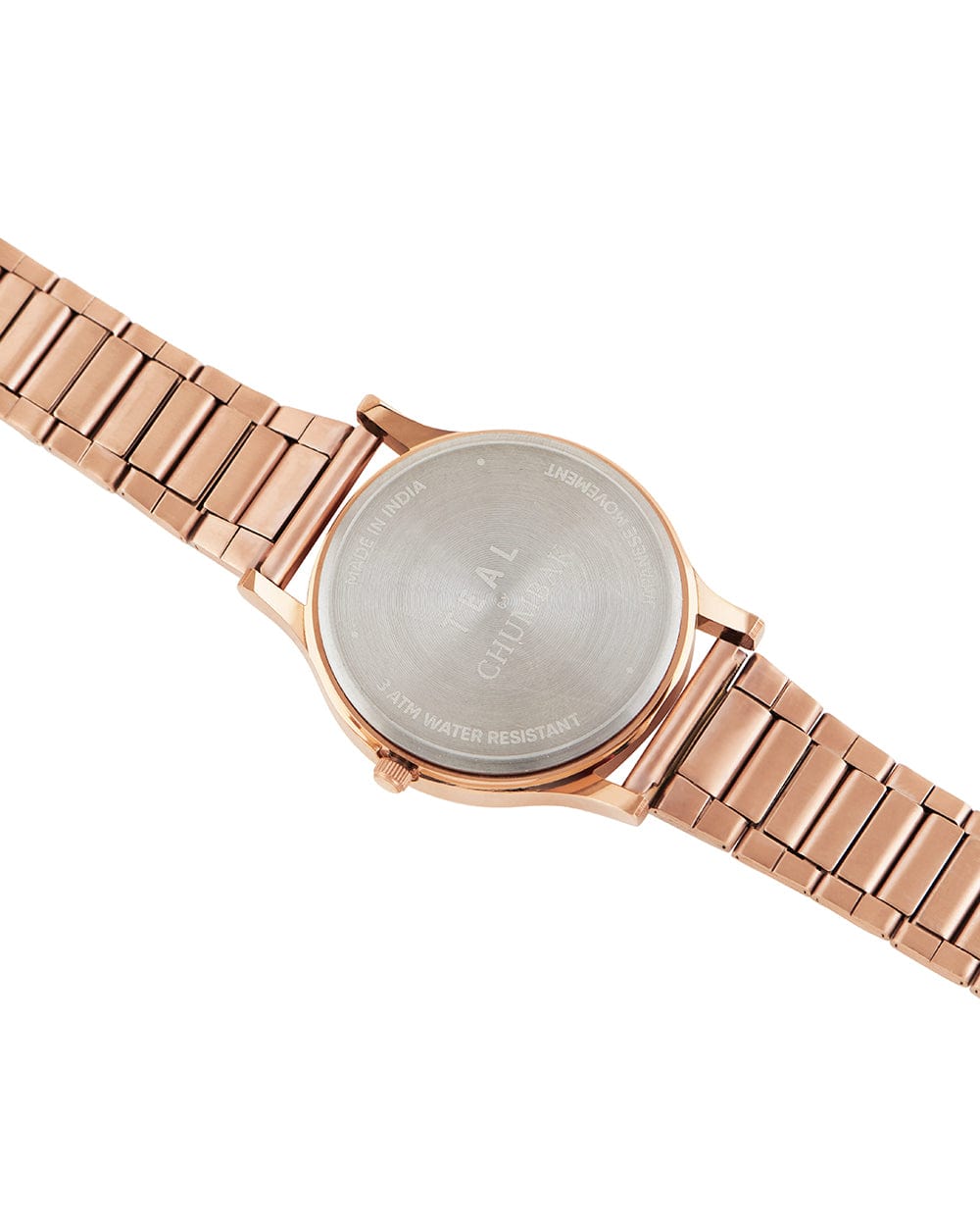 Chumbak TEAL by Chumbak Forest Jade Watch, Metal link Strap