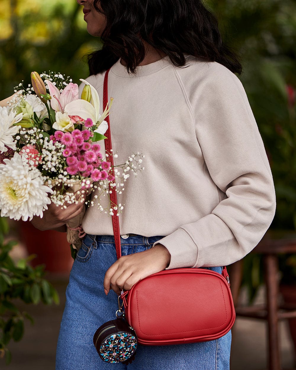 Chumbak Weekender Sling Bag - Rosewood Maroon
