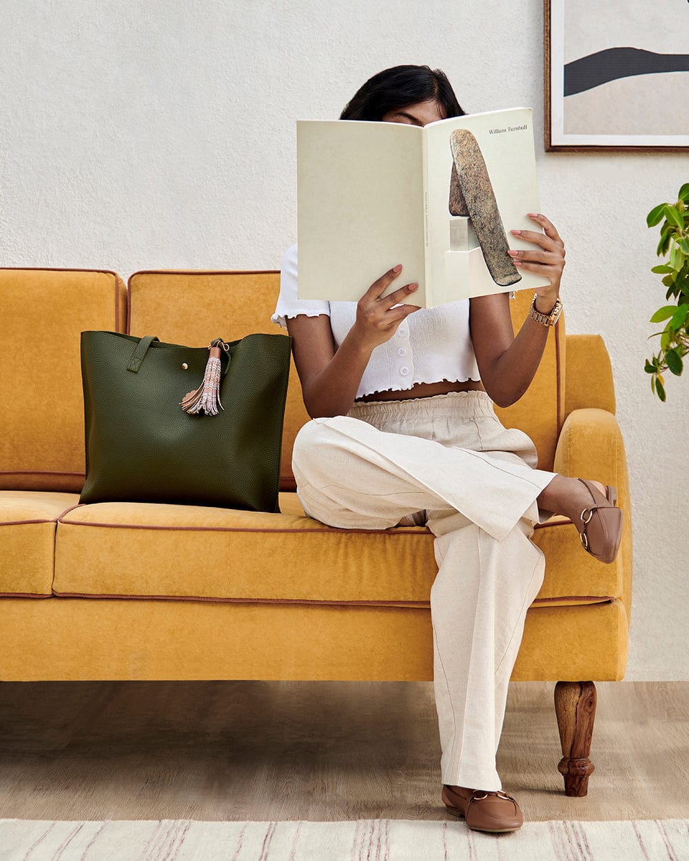 Chumbak Back to ofiice Tote - Seaweed Olive
