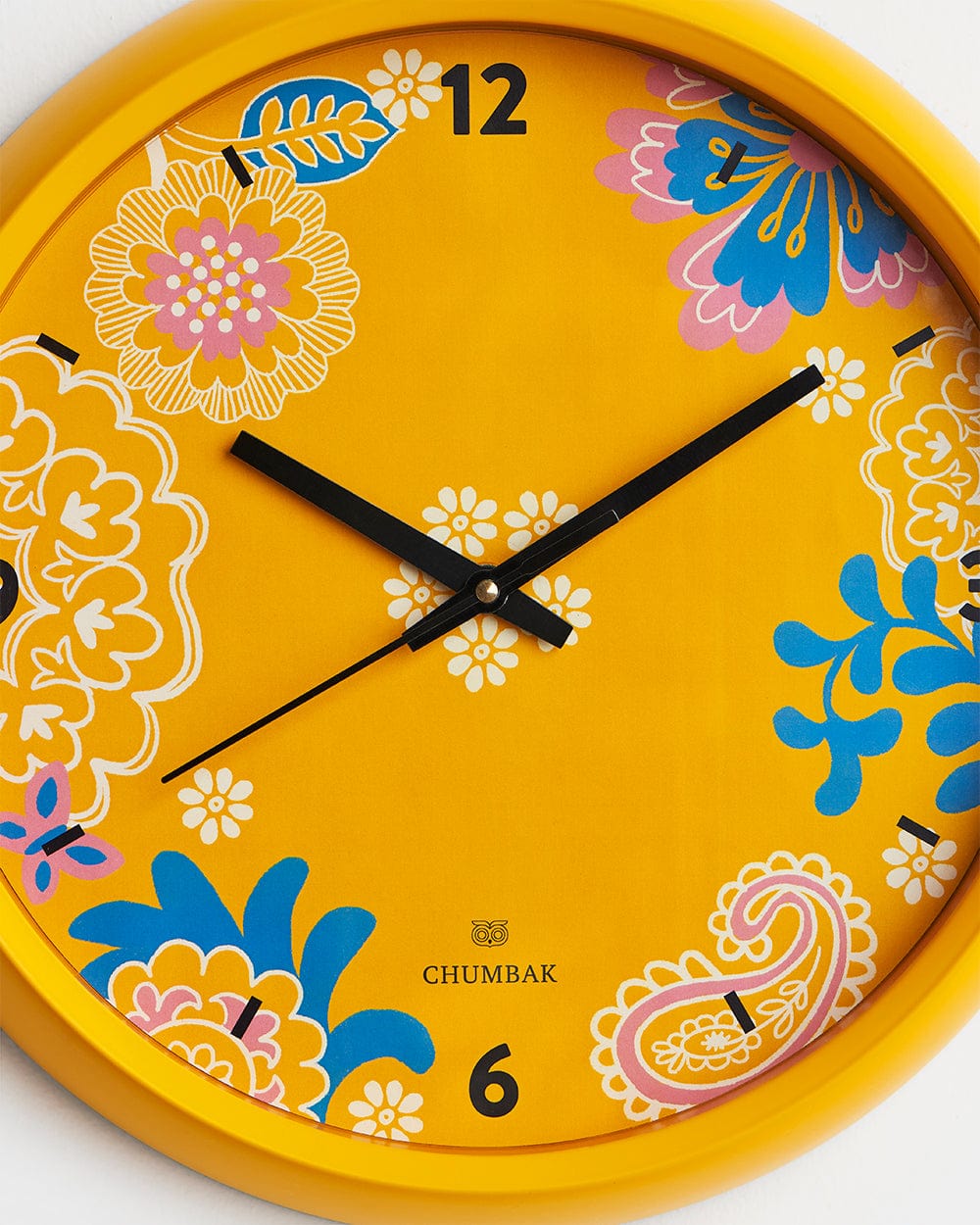 Chumbak Chumbak Sunny Days Wall Clock - Yellow rim