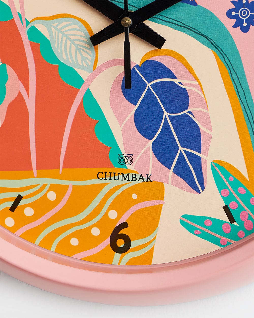 Chumbak Chumbak Botanicals Wall Clock - Peach rim
