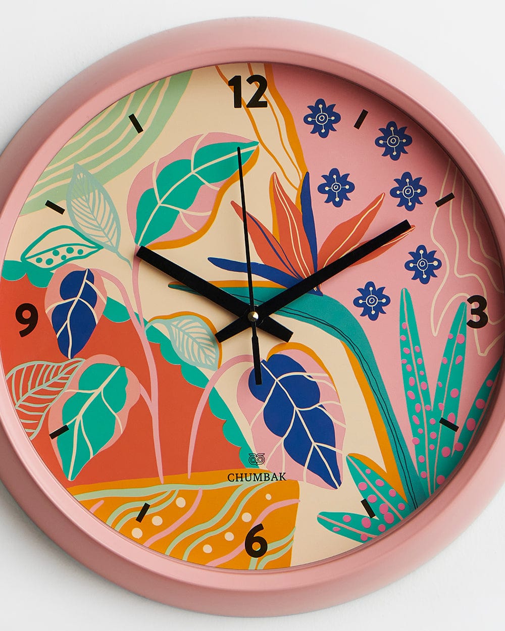 Chumbak Chumbak Botanicals Wall Clock - Peach rim