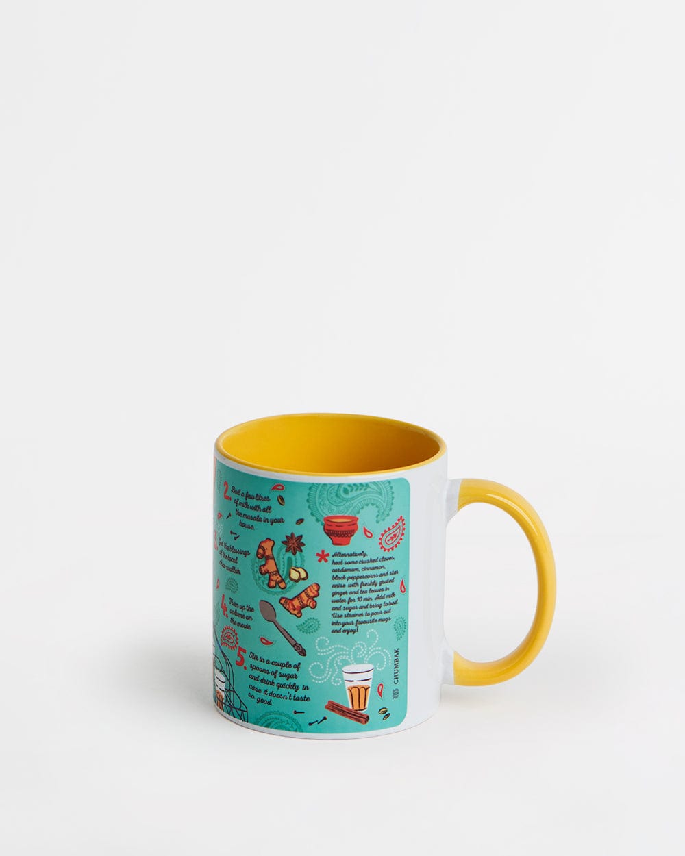 Chumbak Morning Cuppa Mugs Gift Set-Yellow