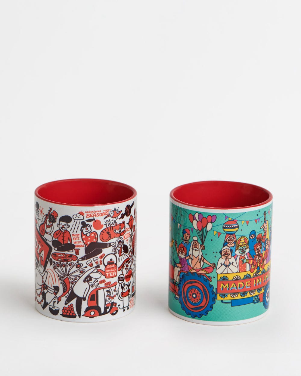 Chumbak Indian Mela Mugs Gift Set- Ted