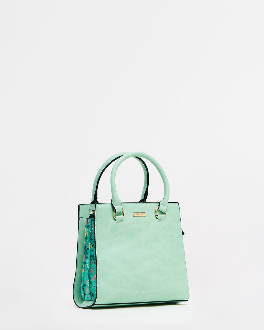 Chumbak Neon Floral Hand Bag - Neon Green