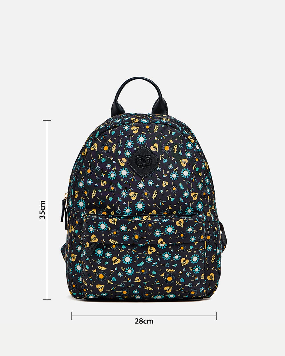 Chumbak Daisy Day Backpack - Black