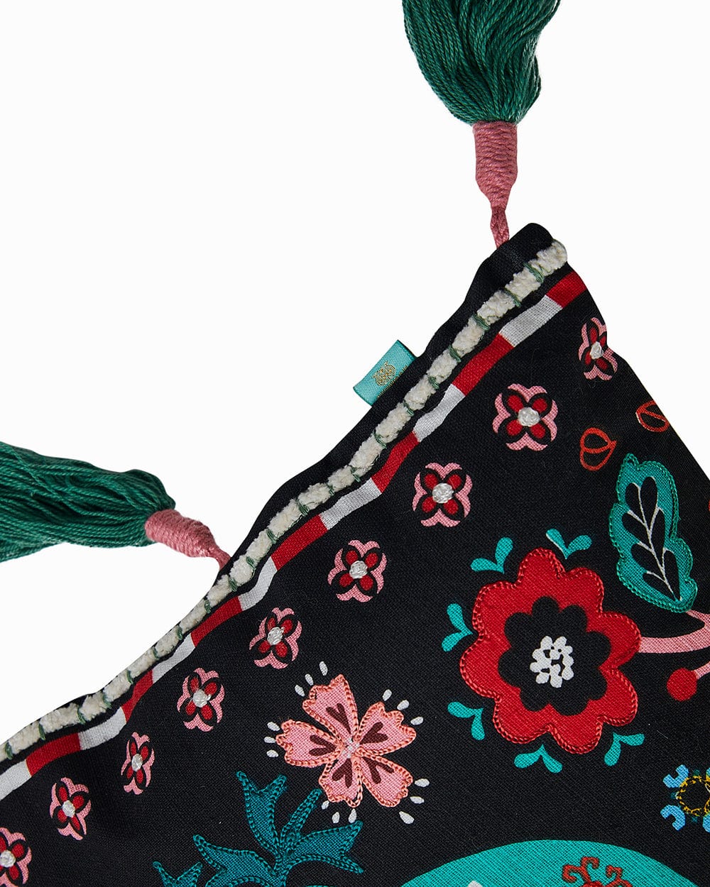 Chumbak Jaipur Gardens Kasuti Cushion Cover | 30 cm x 50 cm