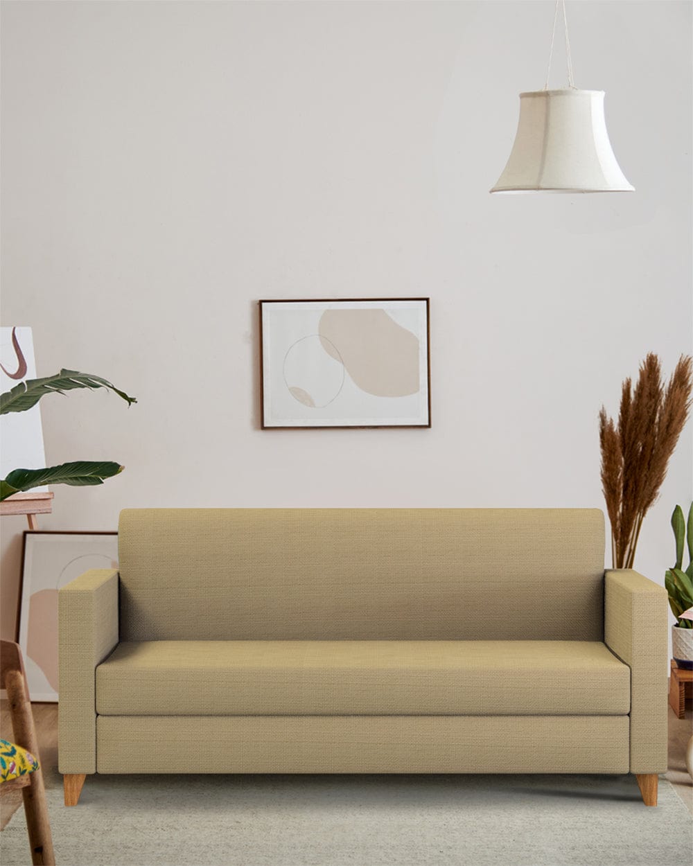 Chumbak Modern Couch-Beach Beige