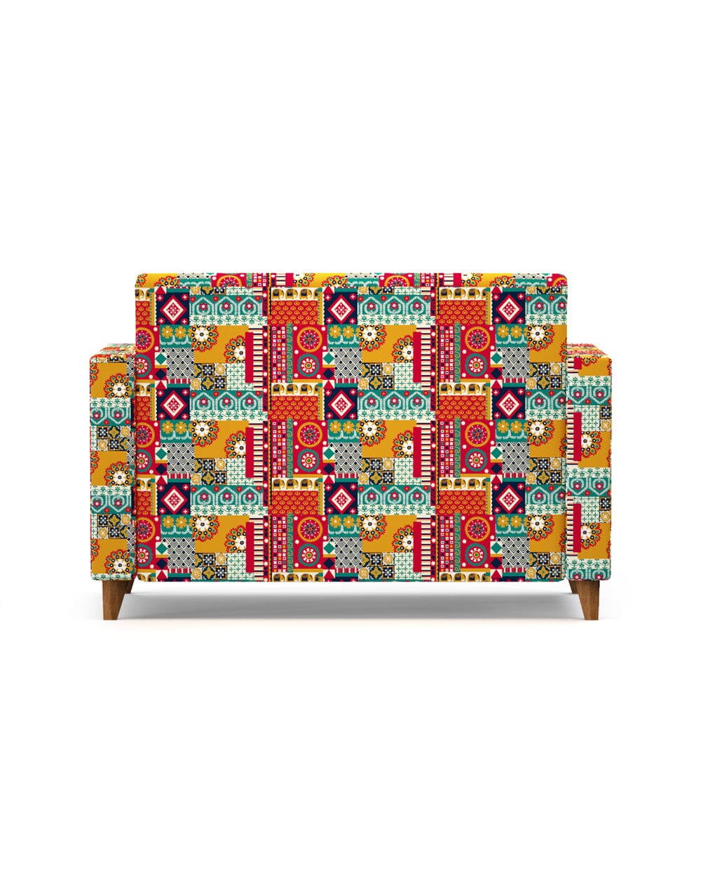 Chumbak Modern Loveseat-Floral Swirls