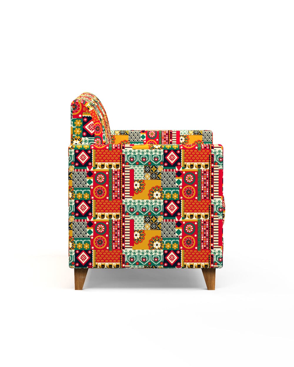 Chumbak Modern Loveseat-Floral Swirls