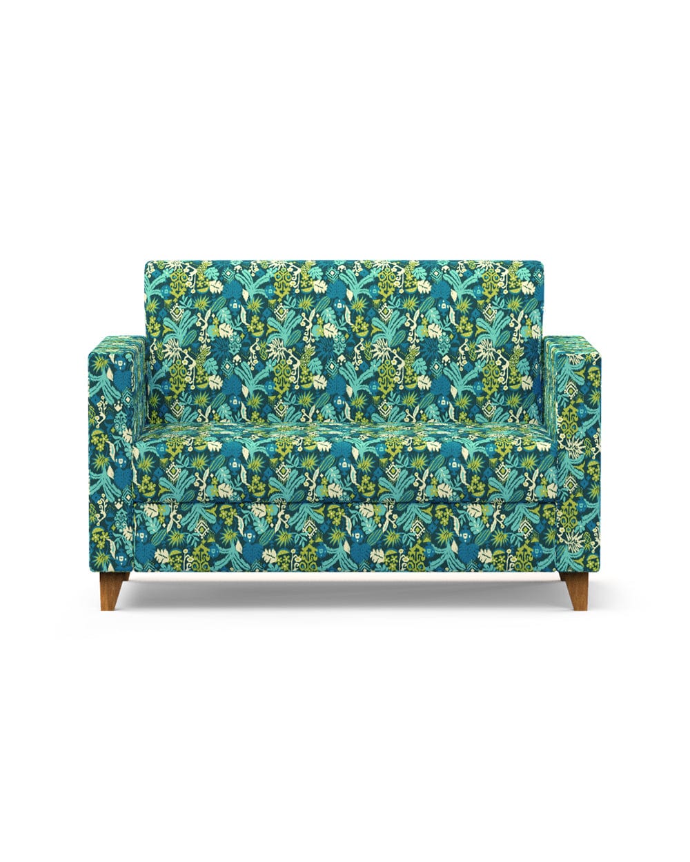 Chumbak Modern Loveseat-Tropical Ikkat