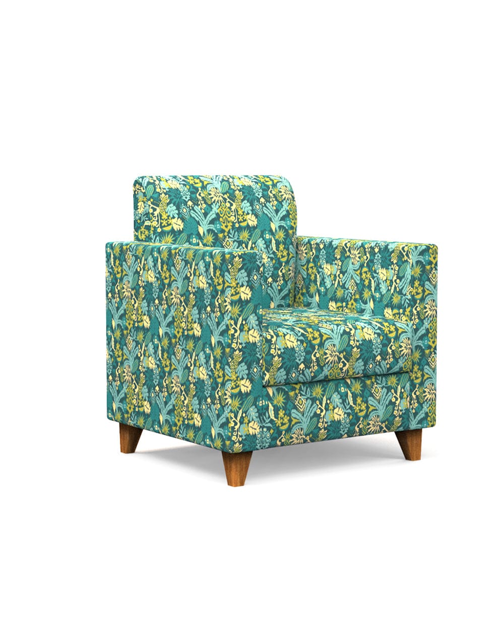 Chumbak Modern Chair-Tropical Ikkat