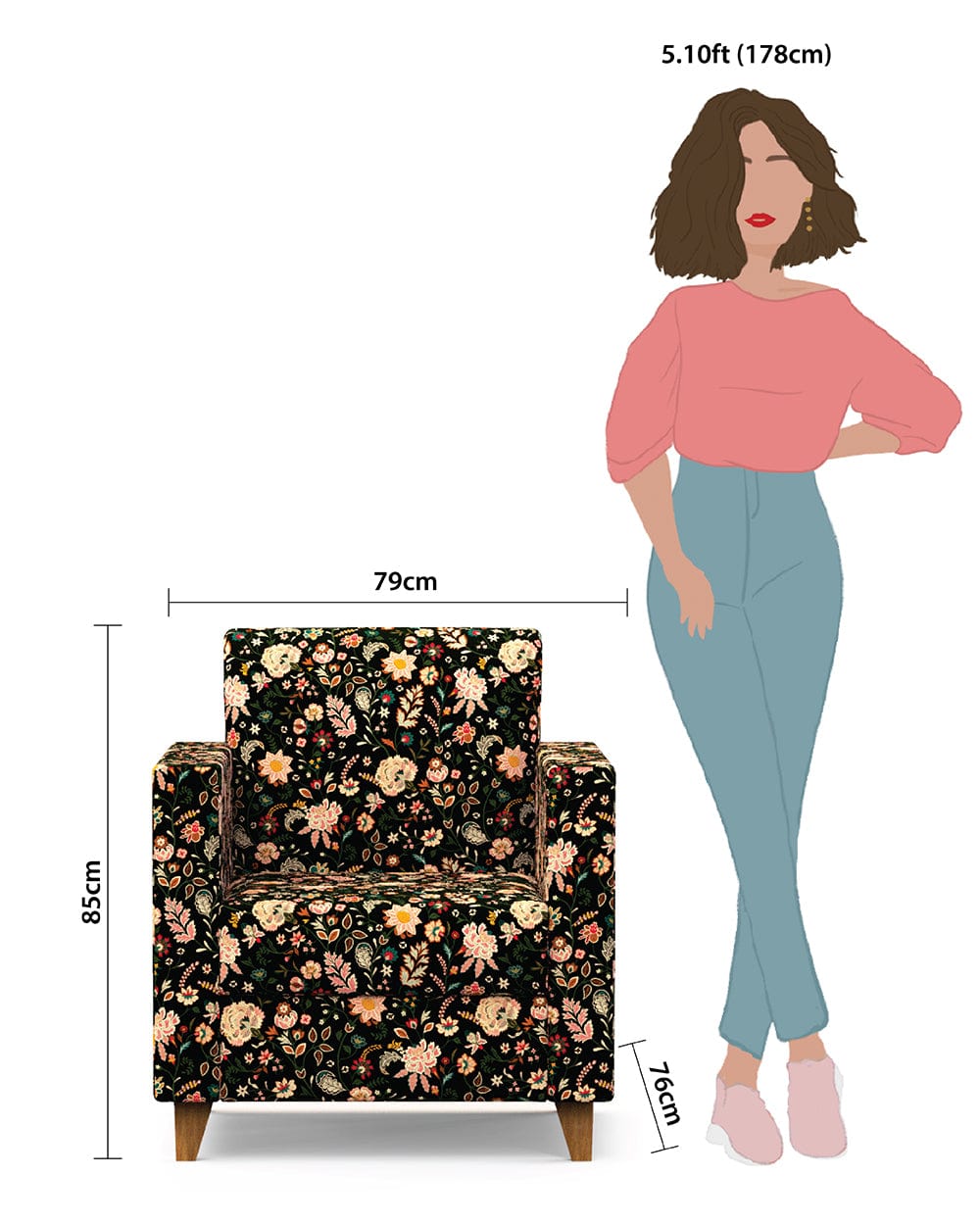 Chumbak Modern Chair-Bohemian Paisleys