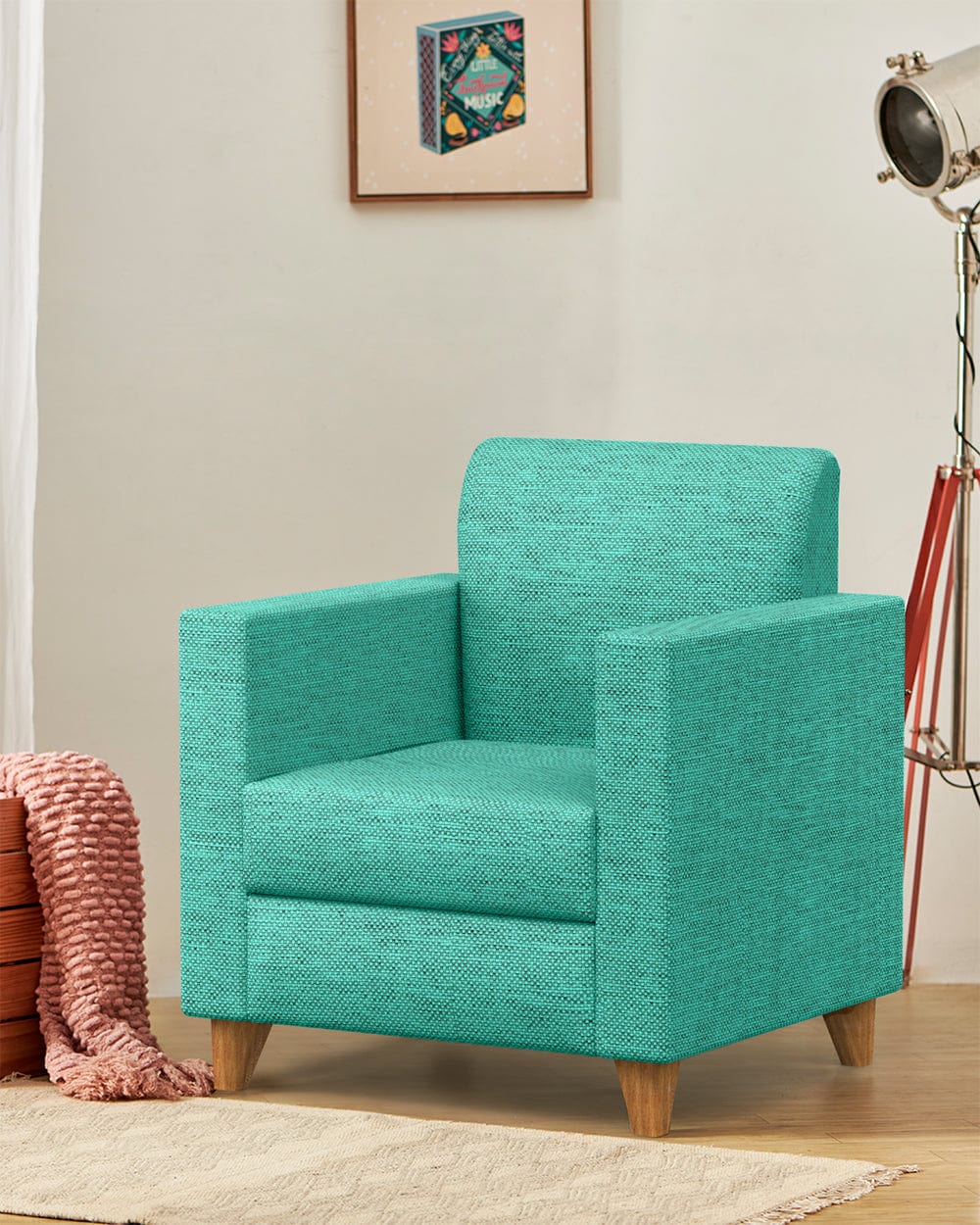 Chumbak Modern Chair-Maldivian Teal