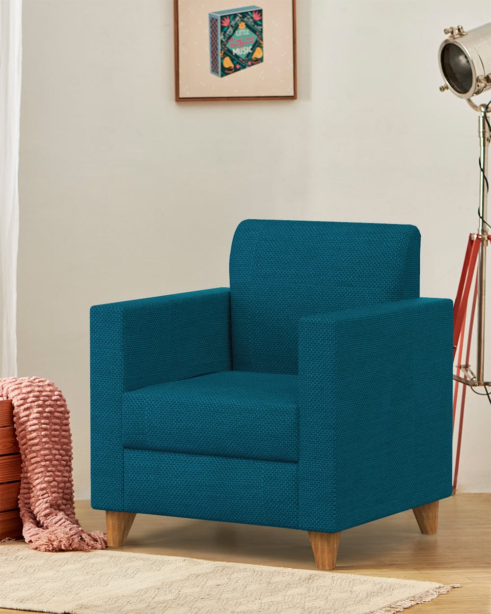 Chumbak Modern Chair-Mediterranian Blue