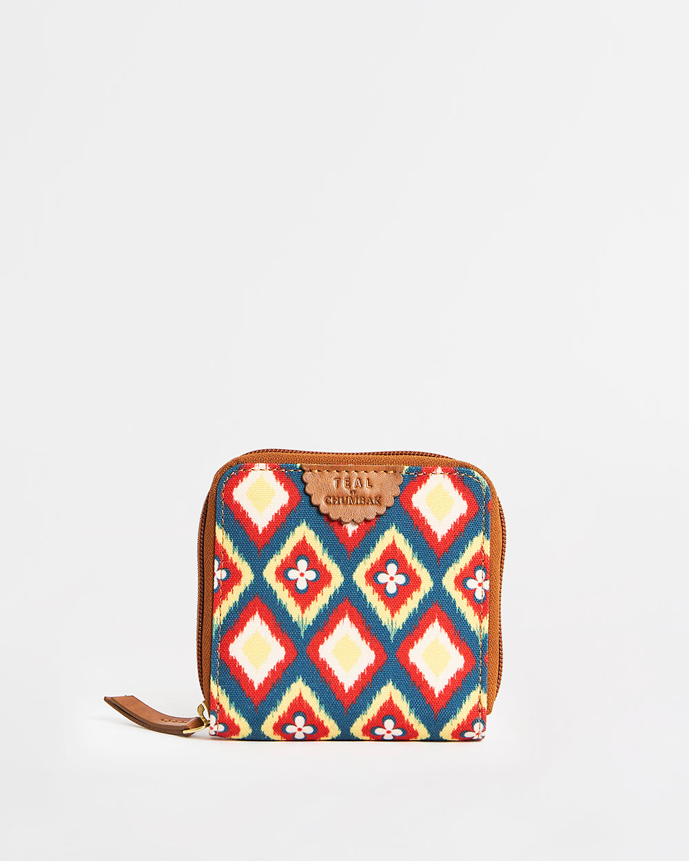 TealByChumbak Ikkat Glow Mini Wallet