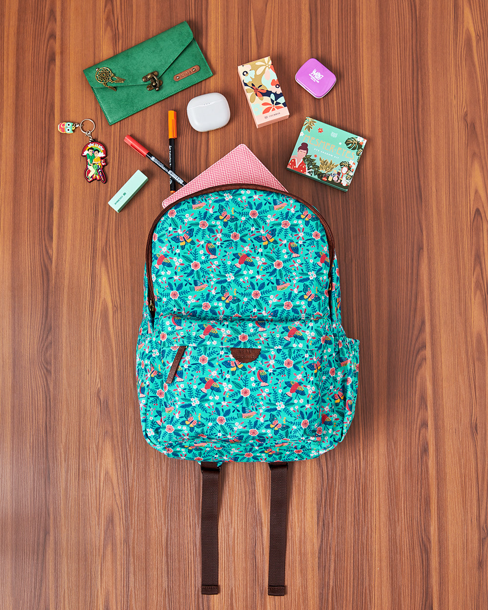 TealByChumbak Birds of Paradise Laptop Backpack