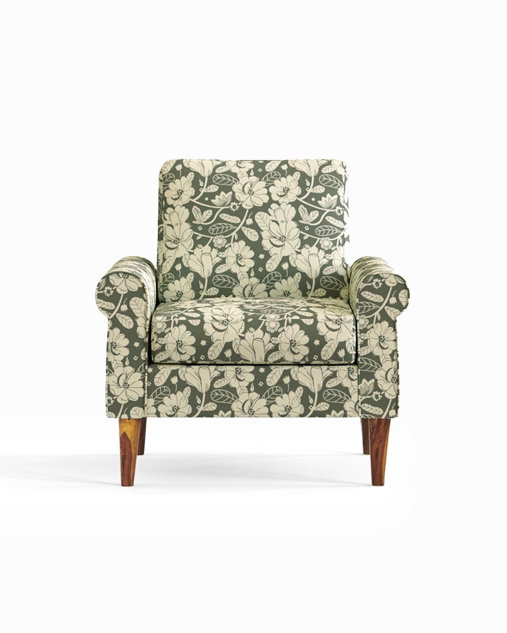 Chumbak Colonial Couch Single Seater Grey's Garden Grey
