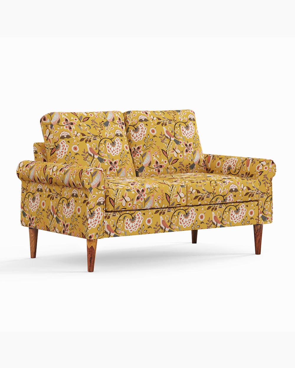 Chumbak Colonial Couch 2 Seater Dragonfruit Yellow