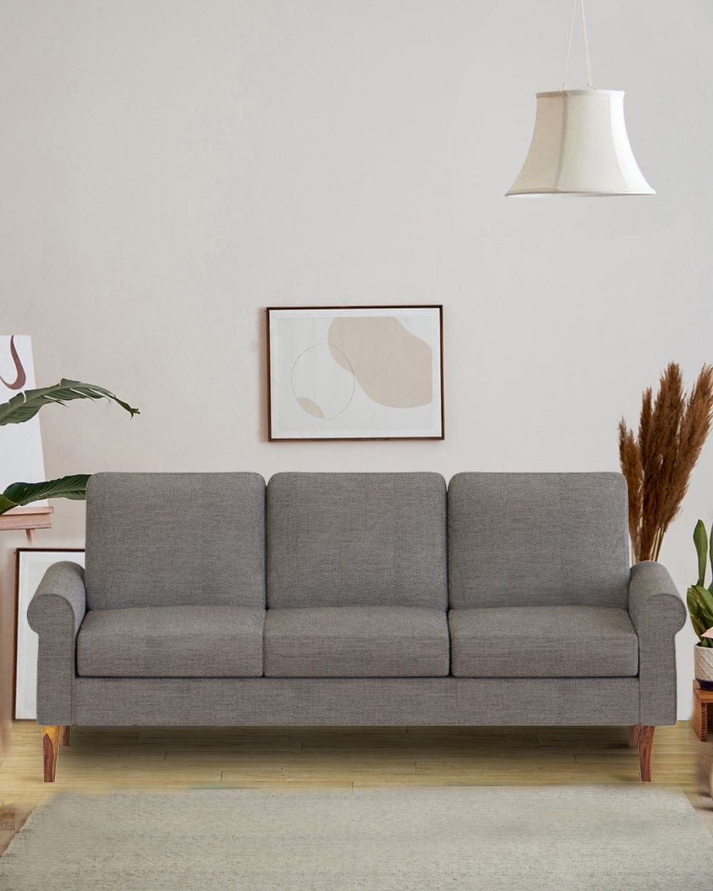 Chumbak Colonial Couch 3 Seater Bangalore Grey Grey