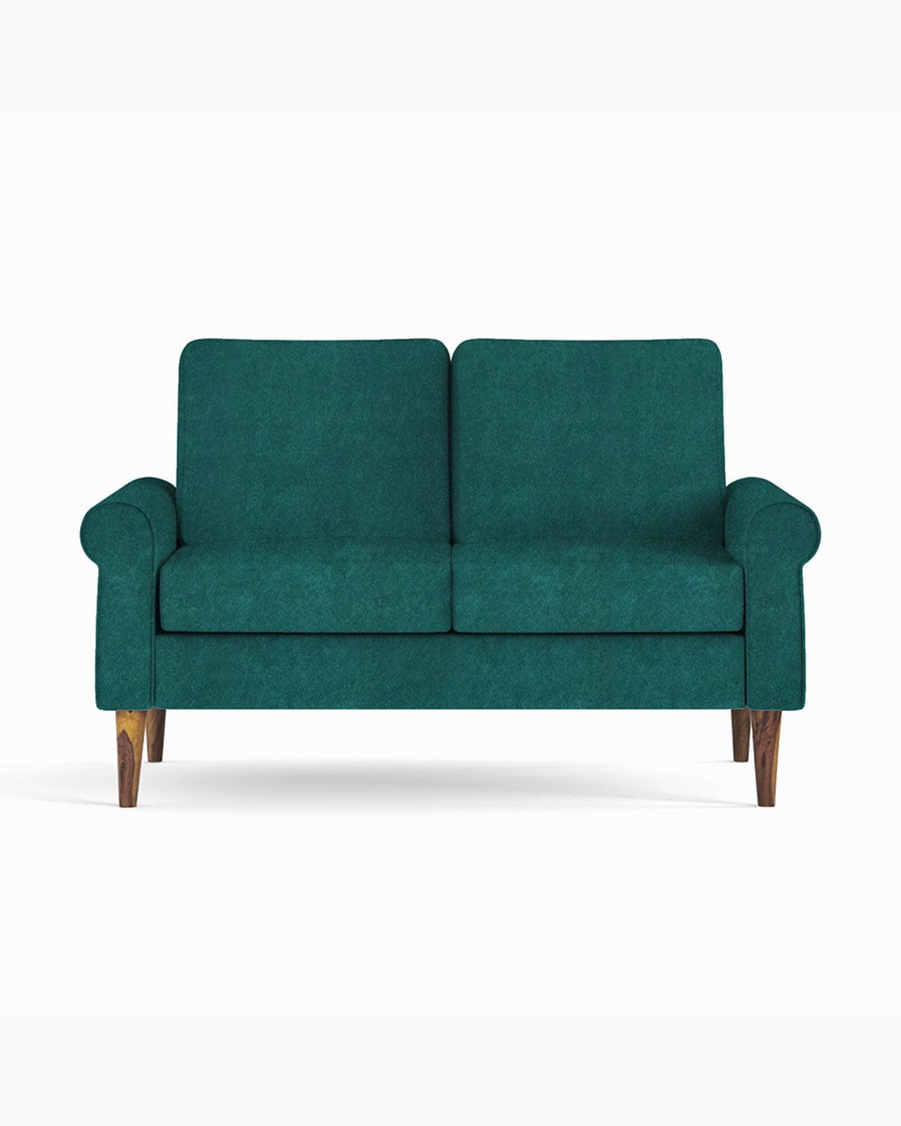 Chumbak Colonial Couch 2 Seater Green Velvet Dark Green