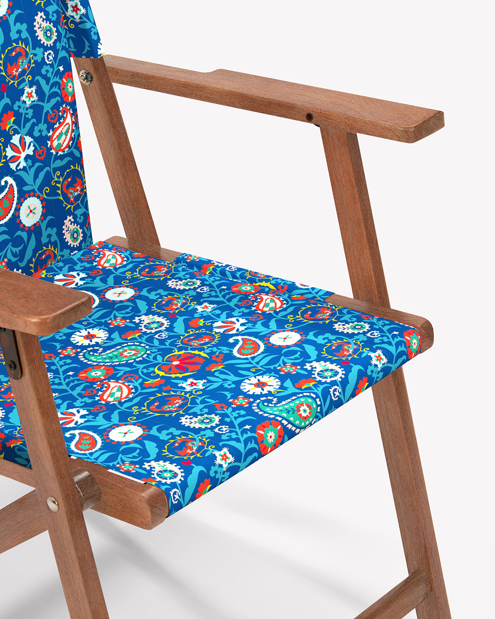 Bistro Folding Chair India Paisleys Blue