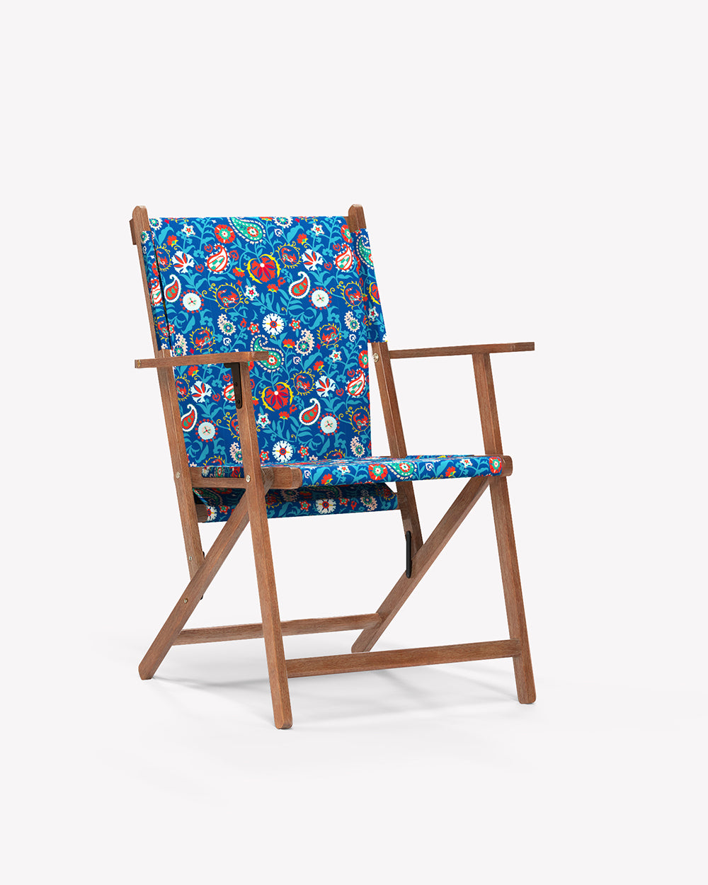 Bistro Folding Chair India Paisleys Blue