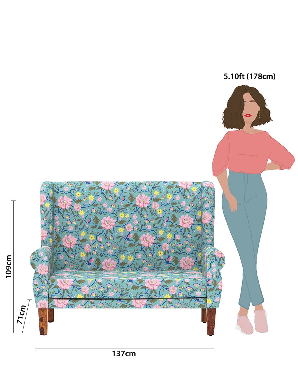 Chumbak Begum Love Seat-Spring Bloom