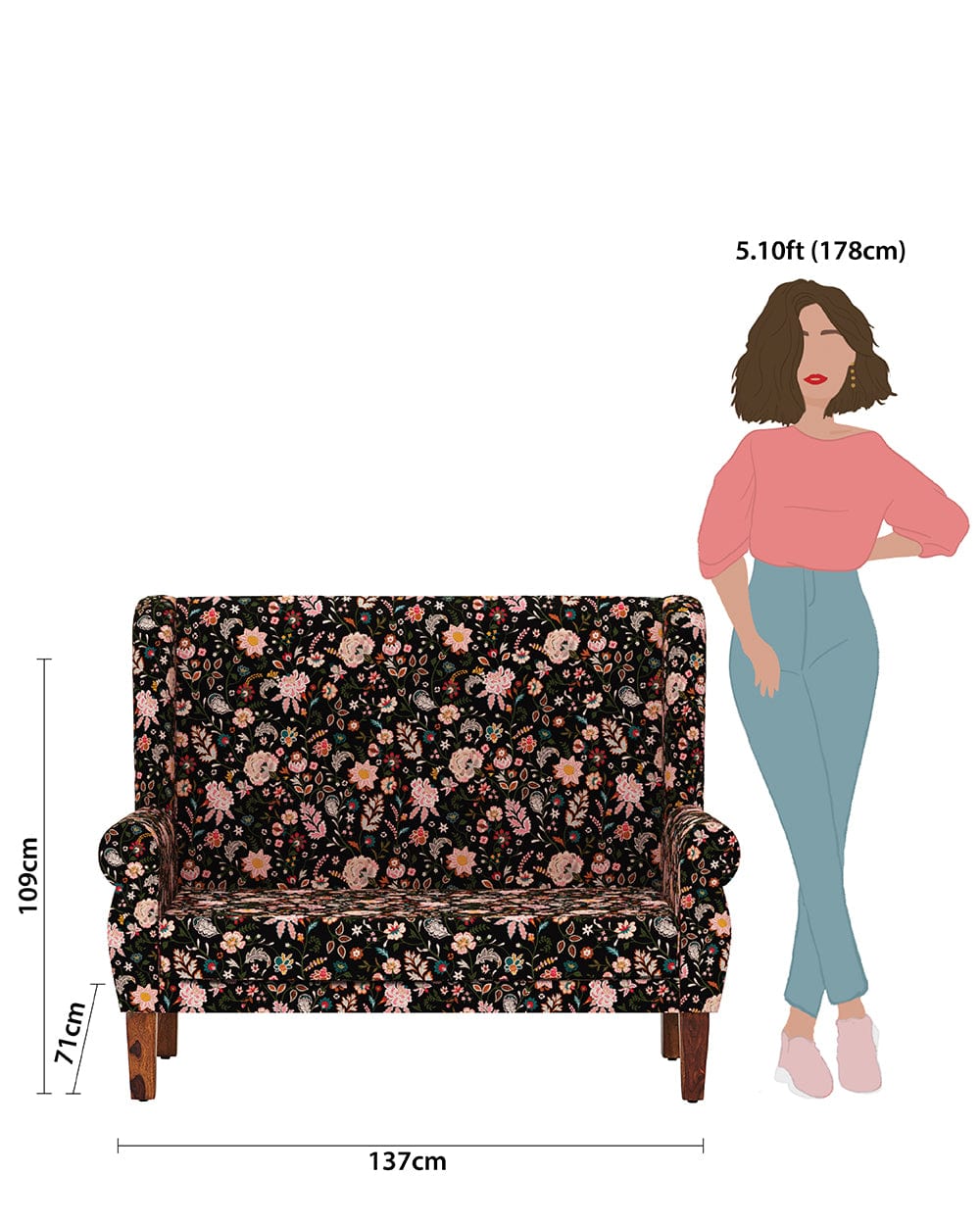 Chumbak Begum Love Seat-Bohemian Paisleys